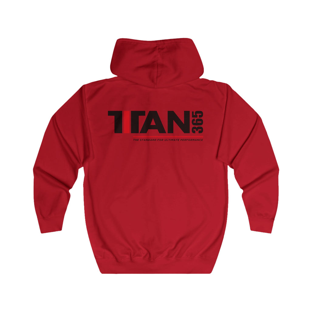 Titan365 Logo Hoodie — Full-Zip Zip-Up Sweatshirt (UNISEX)