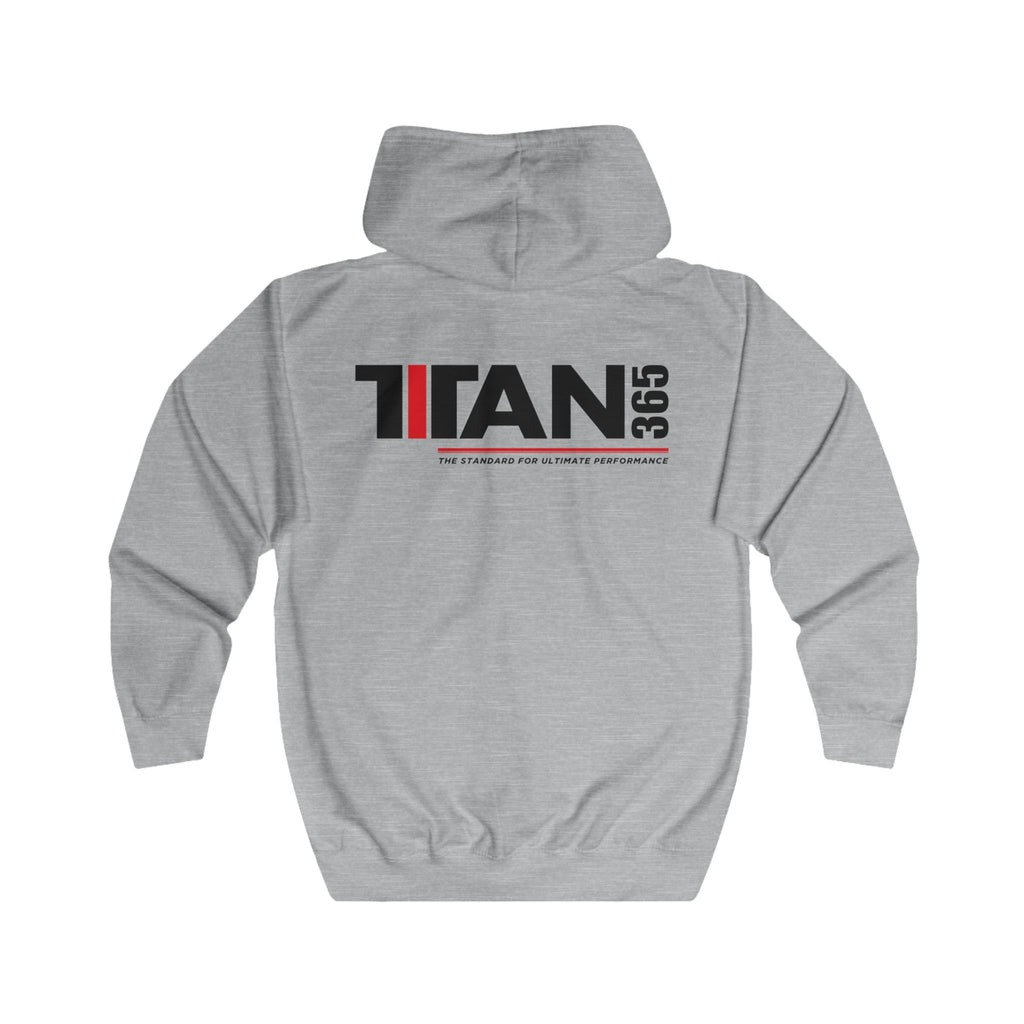 Titan365 Logo Hoodie — Full-Zip Zip-Up Sweatshirt (UNISEX)
