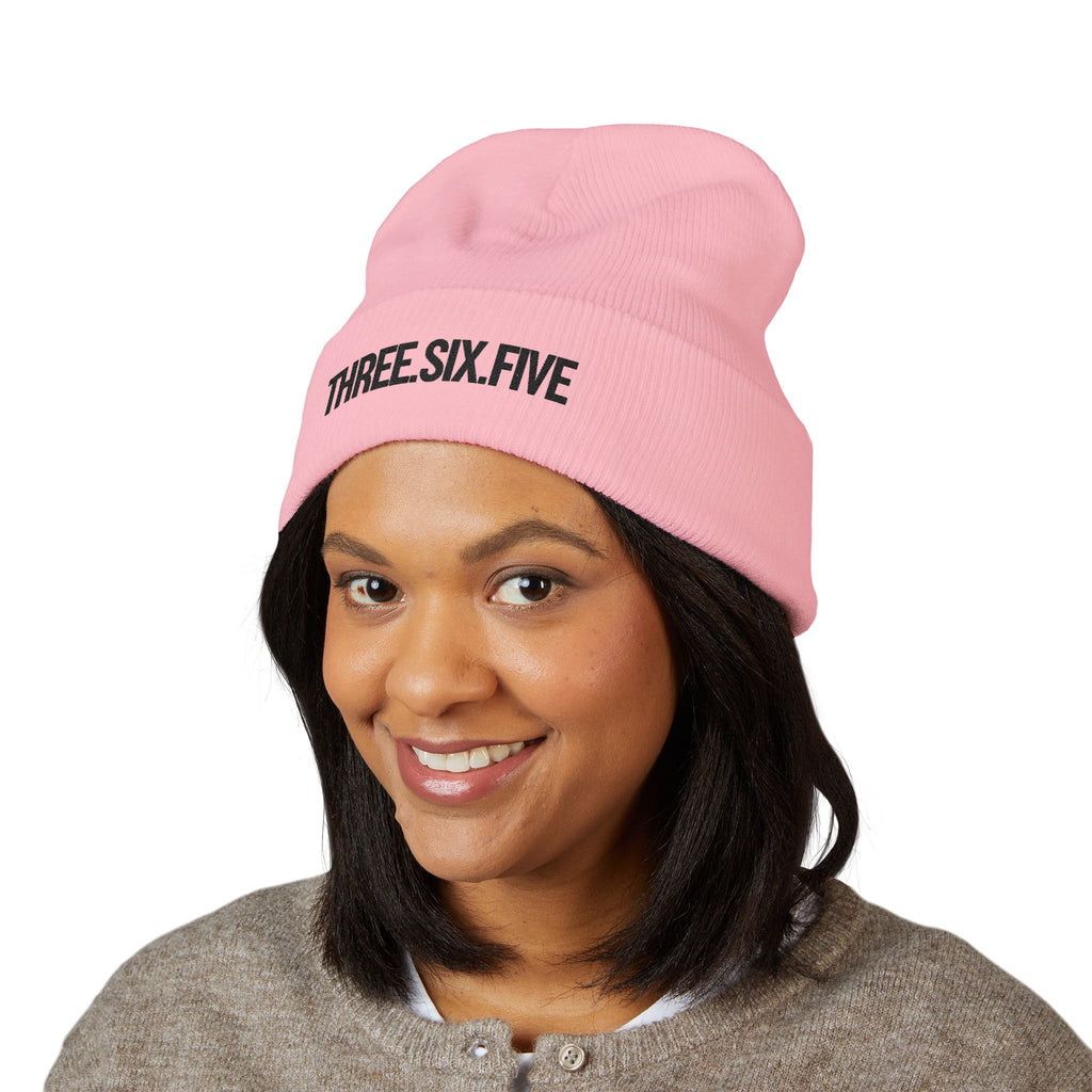 Three.Six.Five Embroidered Cuffed Beanie